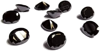 HI International 3x5mm to 15x20mm AAA Grade Oval Shape Black Color Cubic Zirconia, Synthetic Black Diamond Transparent Loo... Price In India