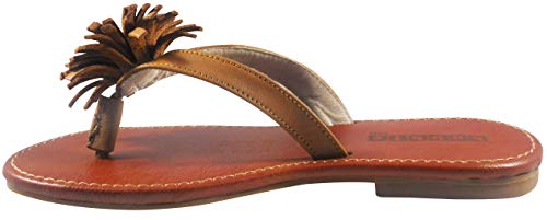 ,Big Girls Caramel Sandal, Leather Shoes, Pompi 3.5M3