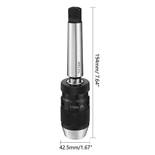 Mandrin de perceuse sans clé à serrage manuel 3.2-13mm avec arbre MT3 - 4