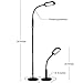 Brightech Litespan 2-in-1 LED Floor & Desk Lamp, Adjustable Height, Shades, Neck, Esthetician Light for Lashes, Portable Gooseneck Standing Lamp for Living Room, Dorm, Table