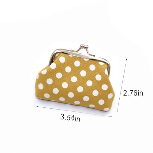 Women's Fashion Zipper Compact Polka Dot Coin Purse4