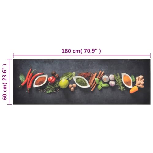 Tapis de cuisine lavable 60x180 cm antidérapant et absorbant