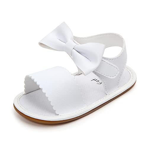 Toddler Girls Sandals Infant Summer Soft Solid Baby Anti Slip Bow Girls Shoes Crib Baby Shoes Kids Sandals