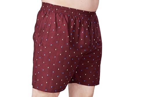 Image of Men's Cotton Printed Regular Fit Boxer Shorts | Soft & Breathable Innerwear | Comfortable Boxers | Lightweight & Stylish Nightwear