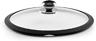 Castey Glass Lid with Silicone Ring and Steel Knob, 24 cm, 30 x 24 x 30 cm
