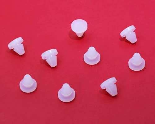 Image of ONLYKXY 10 Pcs Clear Silicone Round Snap in Type Locking Furniture Hole Plugs Button Protective Cover Cap Head,Universal (6mm /0.23inch)