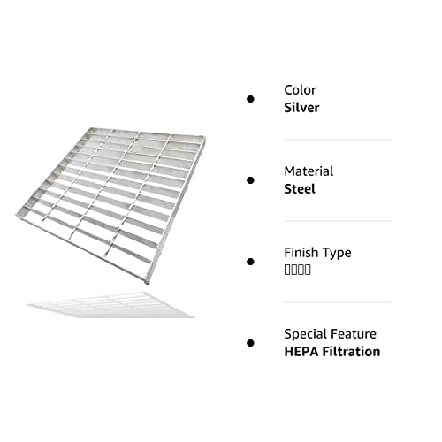 Mosinsbo Outdoor Drain Cover, 16X16 Galvanized Steel Drain Grate, B125 Class Sewer Grate, Durable Heavy Duty Channel Grate, Sliver Square Drainage Grate (15.4”X15.4”) #TOP6