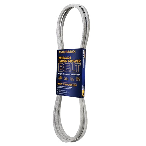 Image of M154621 Mower Belt - Fits 42 inch Deck J-Deere X300 X304 X310 Lawn Tractors & 48 inch Deck EZtrak Series Z245 Zero-Turn Mower | Aramid Cord | 1 /2'' x 146 1 /4''