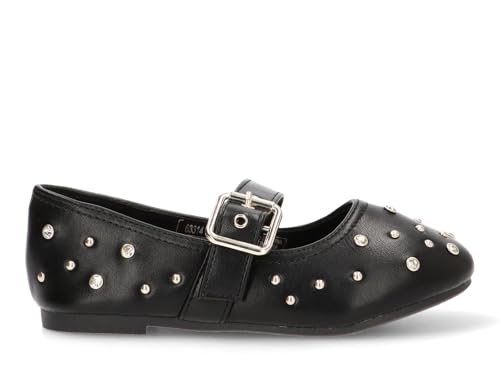 Merceditas de piel sintética Etika con hebilla, zapato plano cómodo de niña