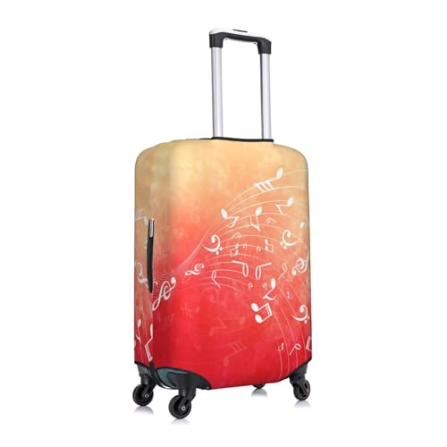 Music Red Luggage Cover for Suitcase, Suitcase Cover Protector Fit 22-24 Inch Luggage Travel Accessories, M3
