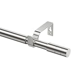 Ausziehbare Gardinenstangen, 72–280 cm, 19 mm Durchmesser, gebürstete Nicekl Gardinenstangen für Ösenvorhänge, Metall Gardinenstange mit zylindrischen Enden, verstellbare Gardinenstange für Fenster