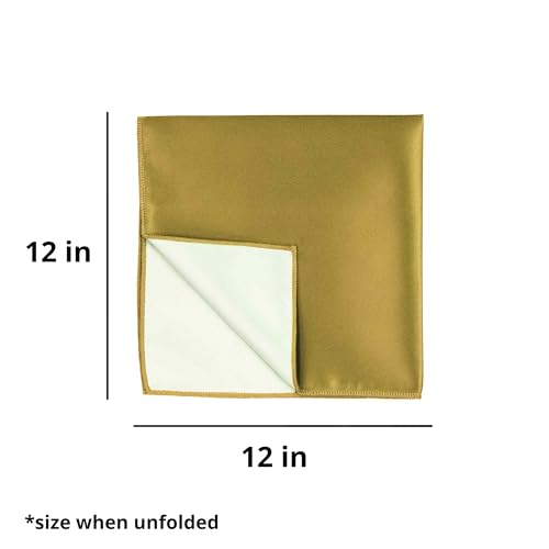 Image of tiemart Solid Color Pocket Squares for Men | For Suits, Perfect for Wedding Parties, 12 x 12 inch / 30 x 30 cm