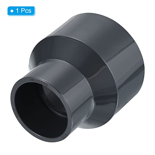 PATIKIL PVC Reducer Pipe Fitting 3x2 Inch Socket, Straight Coupling Adapter Connector, Grey, 3x2" - Image 3