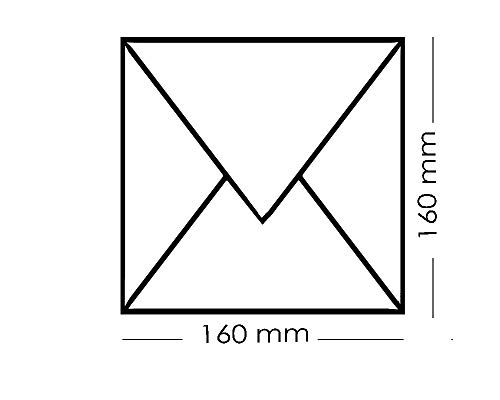 25 buste quadrate color avorio 120 g/m² - 160 x