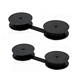 2 nastri per macchine da scrivere, 10 m, per DIN 2103, DIN 32755, resistente per risultati di stampa chiari, facile da installare, nero