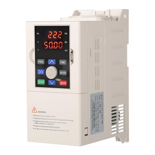 DeWin Variateur de Fréquence, Convertisseur de Fréquence VFD Triphasée Entrée Sortie Variateur de Vitesse VFD pour Contrôle de la Vitesse du Moteur 4kW 380V