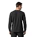Carhartt Force Cross-Flex Scrubs for Men, Crew Neck Long Sleeve Scrub Top - Black, M