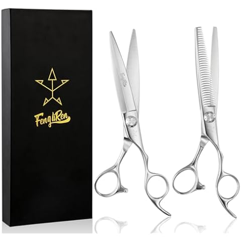 Fengliren High-end Professional Extremely Very Sharp Barber Hair Cutting Scissors Hairdresser Shears For Hair 6.75 Inch Haircut Scissor Made Of Stainless Steel Alloy For Hairdressing Salon Home Use Cover