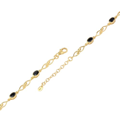 Image of Silvershake Birthstone Gemstones White Gold Plated or Yellow Gold Plated 925 Sterling Silver Scroll /Filigree Celtic Knot Weave 7.25 to 8.75 Inch with Adjustable Extension Bracelet Jewelry for Women