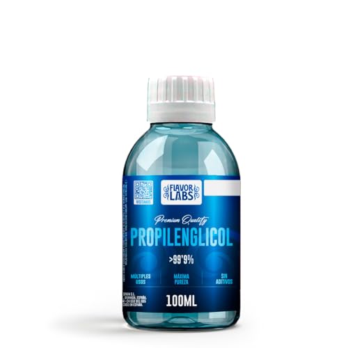 FLAVOR LABS Propilenglicol USP 100 ml – 99,9% pureza – Grado alimentario, cosmético y farmacéutico