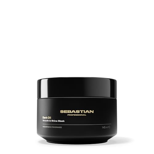Sebastian Professional Dark Oil Smooth and Shine Mask | Lightweight Hair Styling Oil | Infused with Sandalwood Cedarwood & Argan Oils | 4.9 fl oz