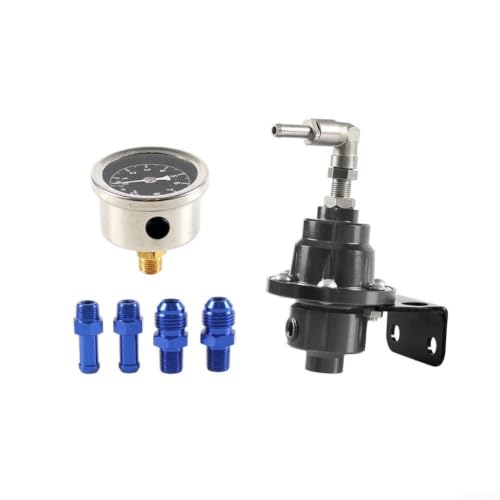 Image of NbgrvB Aluminum Alloy Fuel Regulator with Oil-Filled Gauge(Black)