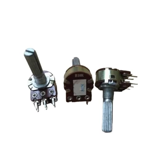 Potentiomètre double RK16 B10K axe dentelé 25 mm de volume amplificateur stéréo