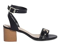 Ladies Oasis Stacked Mid Heel Womens Ankle Strap Evening Party Open Toe Shoe Size 5
