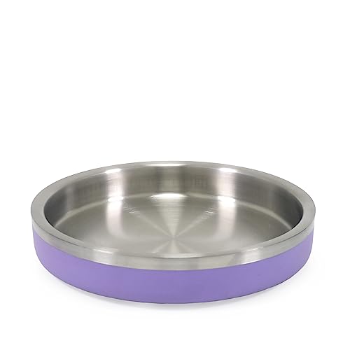 Rosewood Premium Double-Wall Stainless Steel Pet Food Bowl 480ml - Lilac