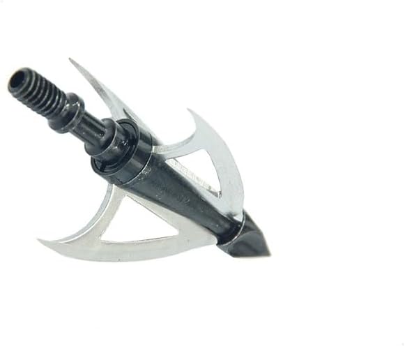 10pcs Stainless Steel Fang Arrowheads - 100 Grain Precision Points for Outdoor Archery