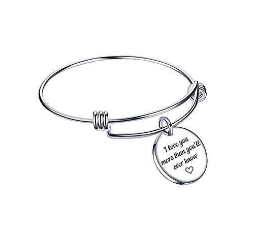 Latest Positive Quotes Inspirational Message Steel Charm Bracelet for Girls  and Women