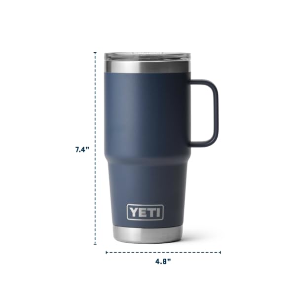 YETI Rambler Travel Mug, Stainless Steel Vacuum Insulated with Stronghold Lid, Charcoal, 20 oz (591 ml) - Image 2