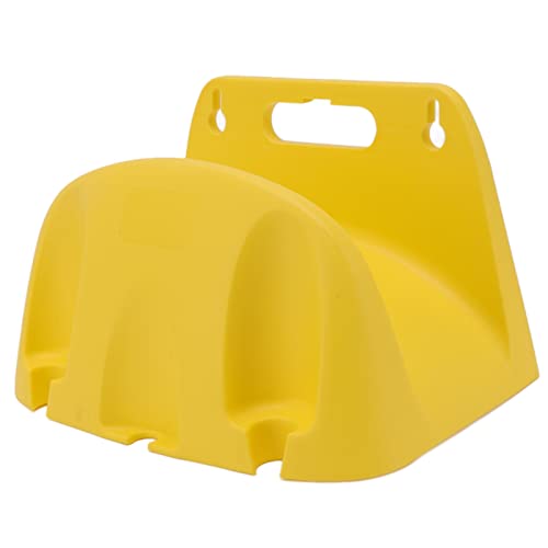 Wall Mounted Water Pipe Reel Hose Hanger Wall Mounted, Bracket Hose Storage Reel Holder Garden Hose Pipe Hanger for 20m Tube Winding Hose Accessories (Yellow)