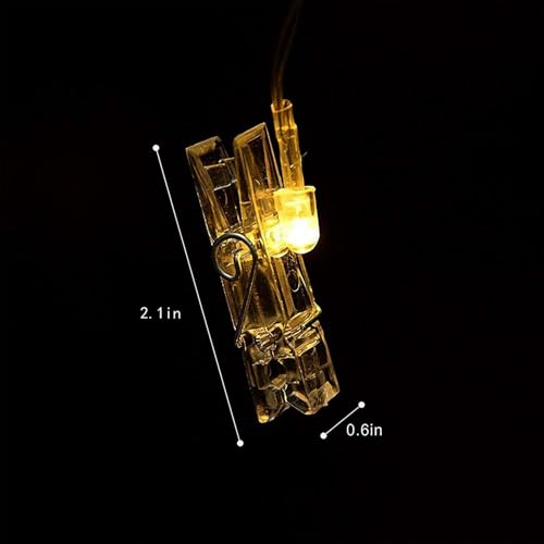 Image of MoonlitDreams 10-LED Photo Clip String Lights - USB Powered, Decorative Fairy Lights for Weddings, Birthdays & Home Decor - Warm White LED Party Lights for Photo, Restaurant & Festival Use