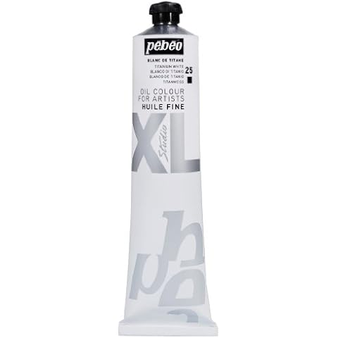 PEBEO Pébéo - Fine Oil XL 200 ML - White Oil Paint Oil Paint - Titanium White 200 ml Cover
