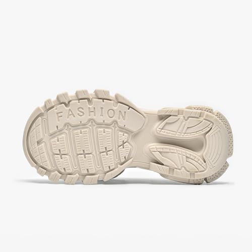 BEAU TODAY Chunky Sneakers for Women, Fashion Platform Sneakers Dad Shoes for Women, Casual Lace-up Walking Shoes3