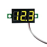 0.28 Inch Mini Digital DC Voltmeter, 5-30V LED Voltage Meter Head with Reverse Polarity Protection, High Accuracy 3% Fast Response for Car Battery Power Supply Monitoring (Red)