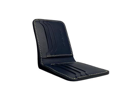 LeatherWorks Leather Wallet for Men, Bifold, Minimalistic, Durable, Handstitched to perfection, 6 Credit Card Slots, 2 Hidden Slots, 1 Cash Slot - Full grain genuine Leather (Space Cadet)3