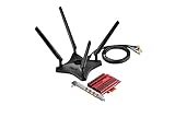 ASUS Scheda WiFi 5 PCIe, PCE-AC88 Adattatore PCIe Wireless Dual-Band AC3100, 3100Mbps, 4 x R SMA...
