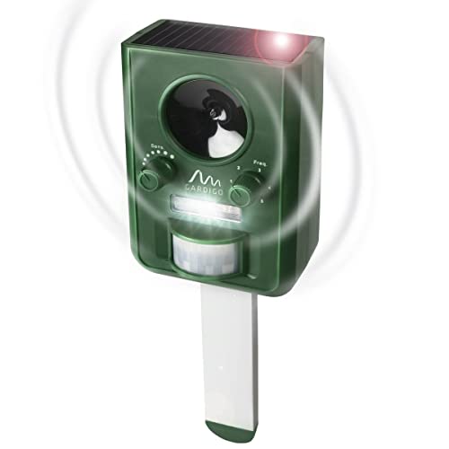 Gardigo Tiervertreiber Ultraschall Solar NEU 2019 I Marderschreck I Katzenschreck I Reichweite 9 m I Deutscher Hersteller