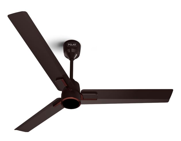 Image of POLAR EFISLIM High-Speed Ceiling Fan - Baker Brown | With Power BLDC Motor, Slim-Design and Remote Control For Speed Regulation | High Air Delivery Ceiling Fan For Home, Bedroom & Living Room