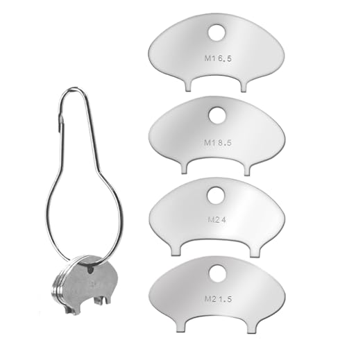 Vattenkransluftare borttagningsverktygsset, 4 delar | 304 rostfritt stål-fläkt-nyckelsats M16,5 M18,5 M21,5 M24 | verktyg för att ta bort kranluftaren | för gängkran restriktor