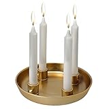 Aber auch über die dunkle Jahreszeit hinaus macht sich der Kerzenteller sehr gut auf dem Tisch, der Kommode oder dem Regal.
