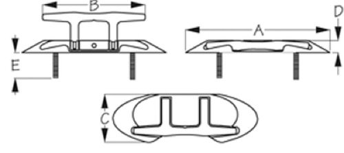 SEA DOGCORPORATION Stainless Steel Folding Cleat