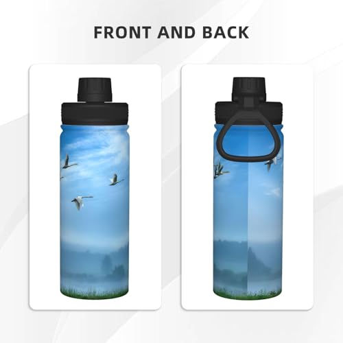 Botella de agua aislada de acero inoxidable 18 oz para deporte exterior 4