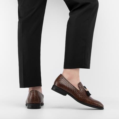 Image of JITAI Men's Lindford Moc Toe Bit Slip-on Penny Loafer Party Shoes