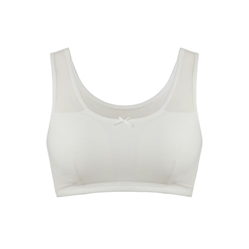 Girls Mesh Training Bra Sleeveless Breathable Sports Crop Padded Tank Top