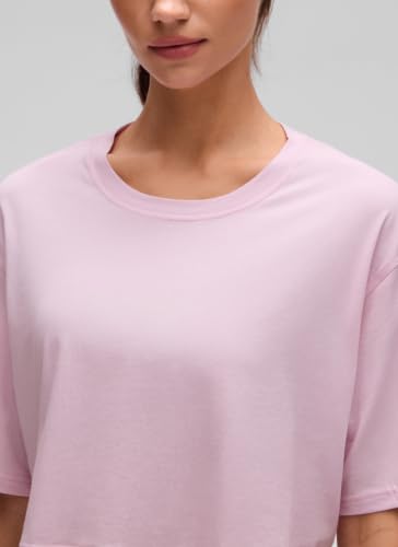 Image of CRZ YOGA Pima Cotton High Neck Crop T-Shirt