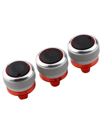 AC Control Switch Perilla De Aire Acondicionado Y Interruptor De Calefacción Manual Para Peugeot 206, 207 Y 307 HVAC Blower Fan Knob(Classic Silver 3-piece)