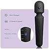 MANFLY Handheld Electric Massager, Rechargeable Multiple Speeds and Modes Waterproof Body Massage Tool (Black) #4